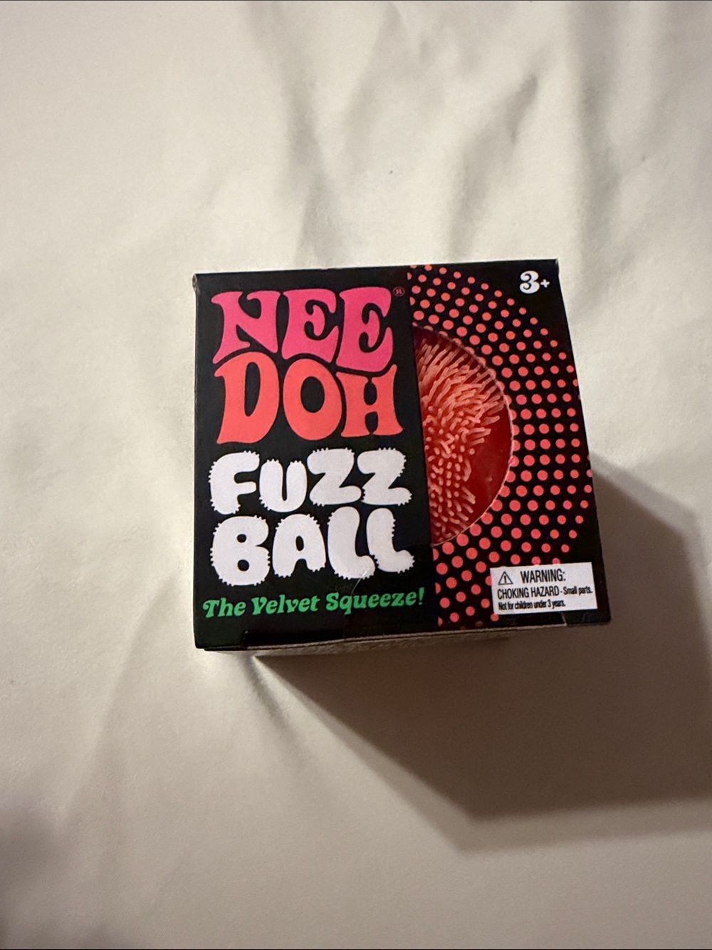 NeeDoh Fuzz Ball Sensory Toy - Red Velvet Squeeze